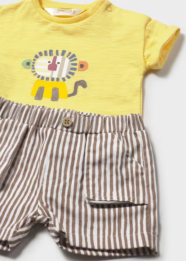 Mayoral Baby Boy Short Set   1284-52   Mostaza