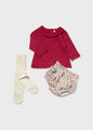 Mayoral Baby Girl 3Pce. Sweater Set   2256-34   Guinda
