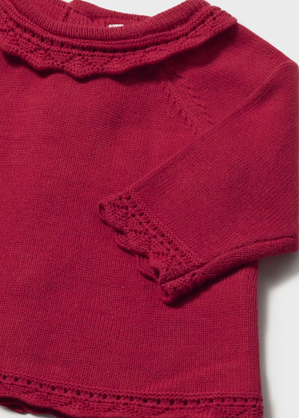 Mayoral Baby Girl 3Pce. Sweater Set   2256-34   Guinda **
