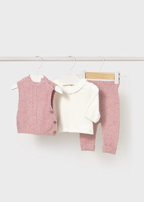 Mayoral Baby Girl 3 Pce. Knit Legging Set   2709-15   Orquidea **