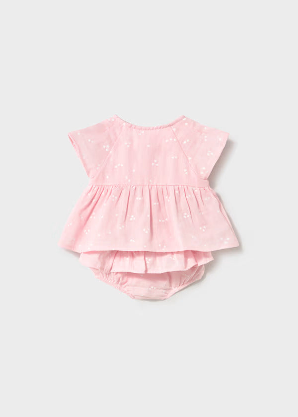 Mayoral Baby Girl Blouse & Bloomer Set    1286-49   Rosa Baby