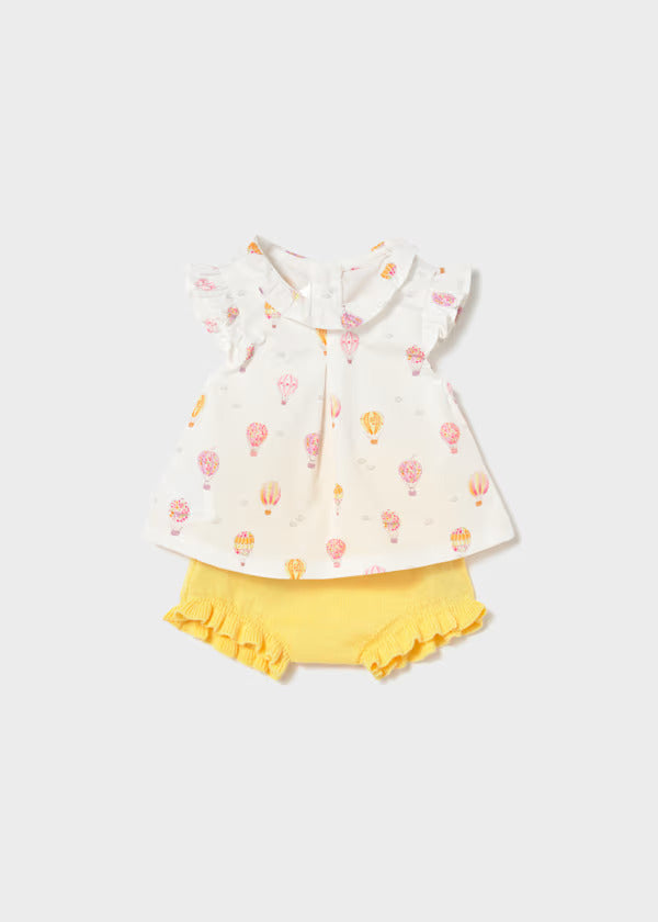 Mayoral Baby Girl Blouse And Bloomer Set   1288-55   Sunny