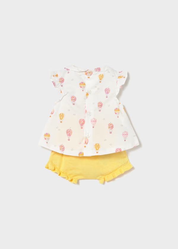 Mayoral Baby Girl Blouse And Bloomer Set   1288-55   Sunny