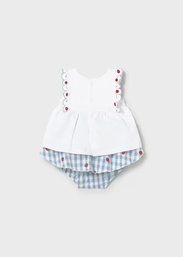 Mayoral Baby Girl Tee & Skirt Set   1820-31   Lagoon