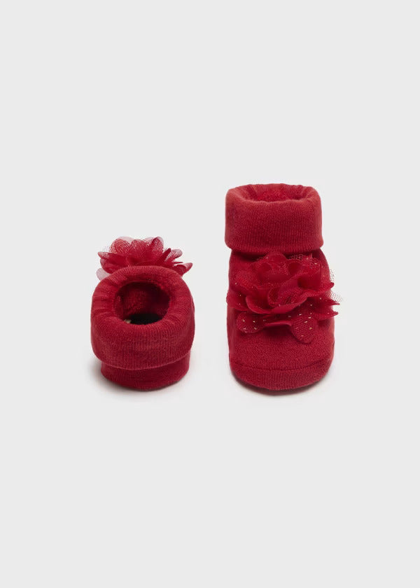 Mayoral Baby Girl Sock & Headband Set  9763-77  Rojo