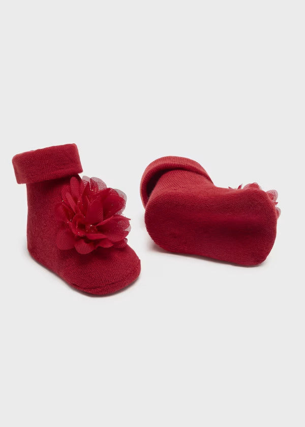 Mayoral Baby Girl Sock & Headband Set  9763-77  Rojo