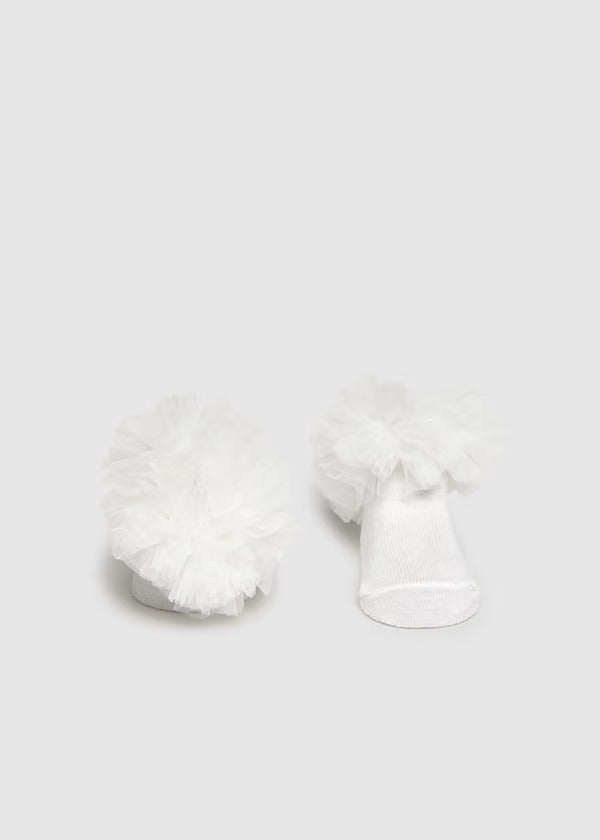 Mayoral Baby Girl Sock and Headband Set  9055-35   Blanco