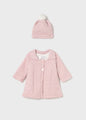 Mayoral Baby Girl Knit Hat & Coat Set   2412-19   Cuarzo Vig