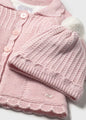 Mayoral Baby Girl Knit Hat & Coat Set   2412-19   Cuarzo Vig