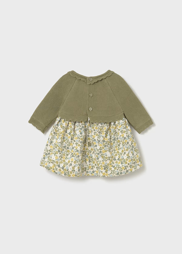Mayoral Baby Girl Knit Dress   2821-46   Aceituna