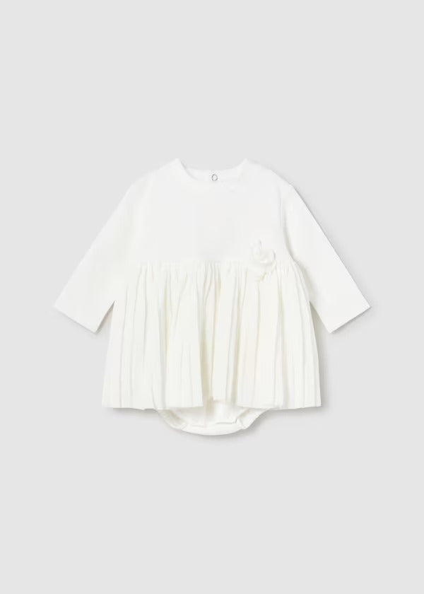 Mayoral Baby Girl Pleated Dress  2896-16  Crudo *