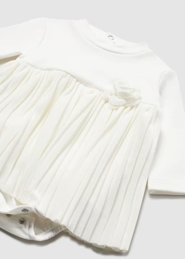 Mayoral Baby Girl Pleated Dress  2896-16  Crudo *