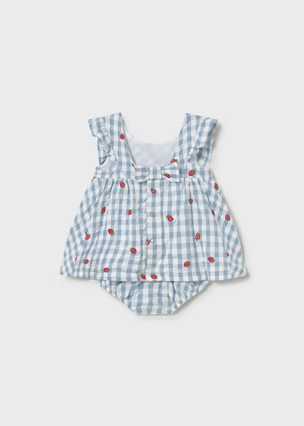 Mayoral Baby Girl Dress & Bloomer Set   1814-31   Lagoon