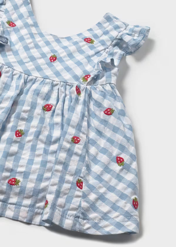 Mayoral Baby Girl Dress & Bloomer Set   1814-31   Lagoon