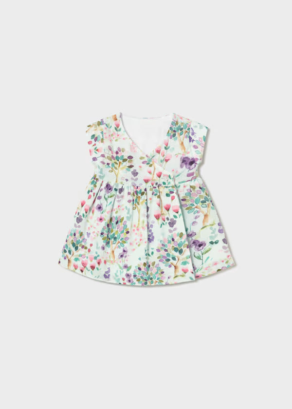 Mayoral Baby Girl Reversible Dress    1807-20   Aqua
