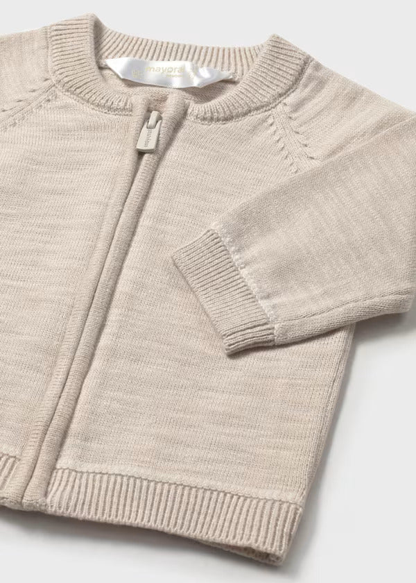 Mayoral Baby Boy Cardigan With Zipper   1395-72   Piedra
