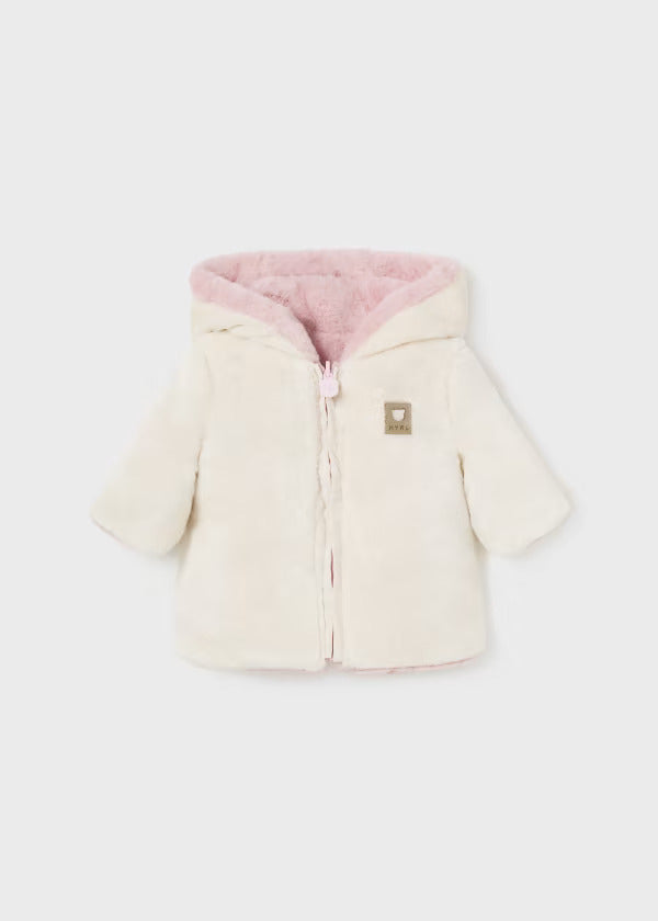 Mayoral Baby Girl Plush Coat  2449-24  Rubor