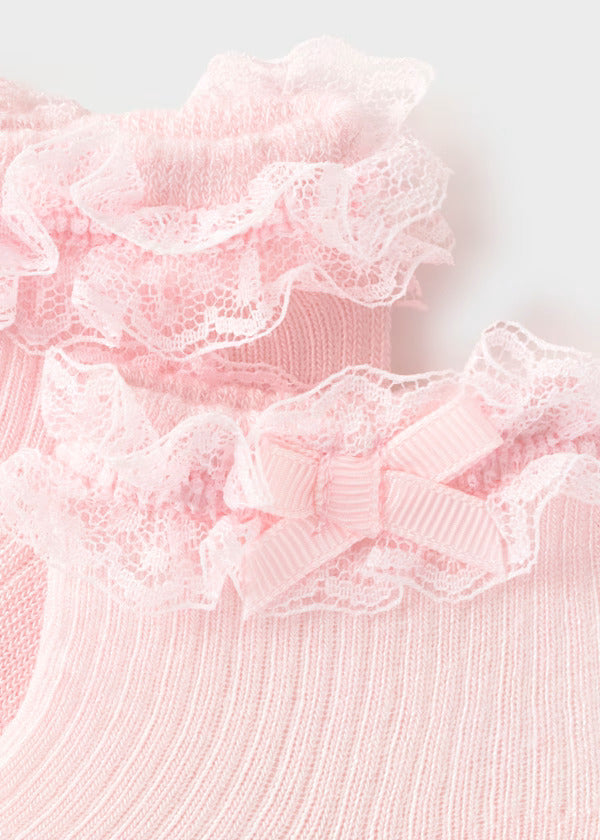 Mayoral Baby Girl Fancy Sock   9061-59   Rosa Baby
