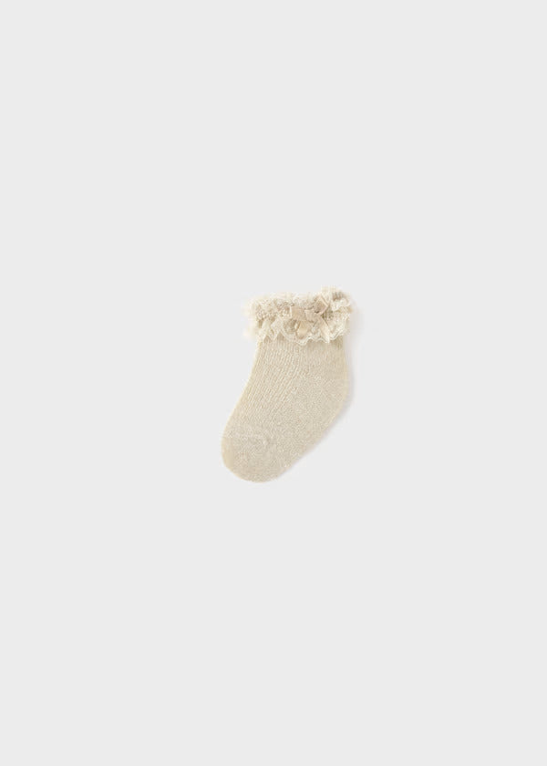 Mayoral Baby Girl Fancy Sock   9061-61   Champagne