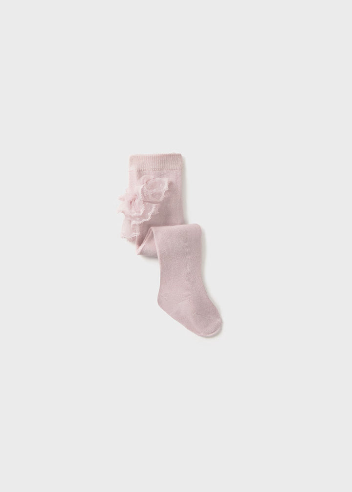 Mayoral Baby Girl Tights with Lace Ruffle  9913-86  Rosa Baby