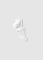 Mayoral Baby Girl Tights with Lace Ruffle  9913-85 Blanco