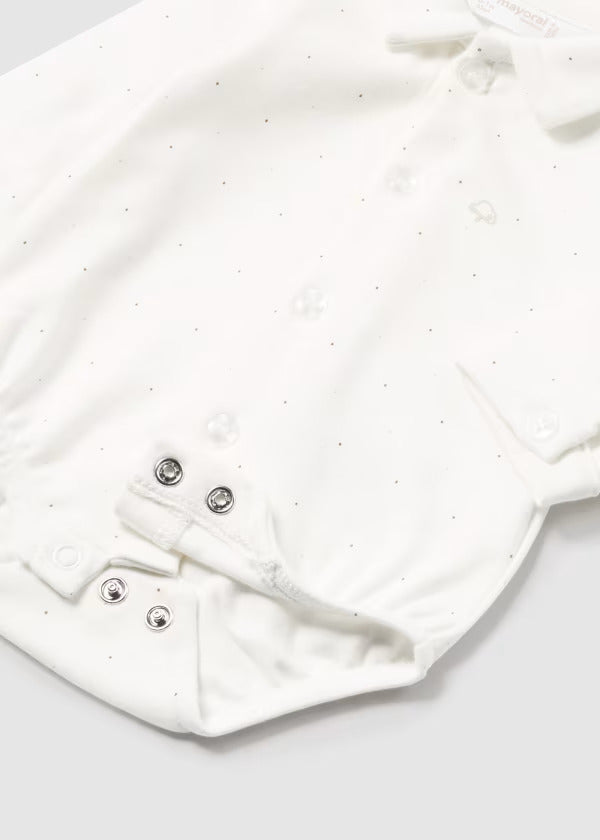 Mayoral Baby Long Sleeve Onesie  2797-30  Crudo-Moca *