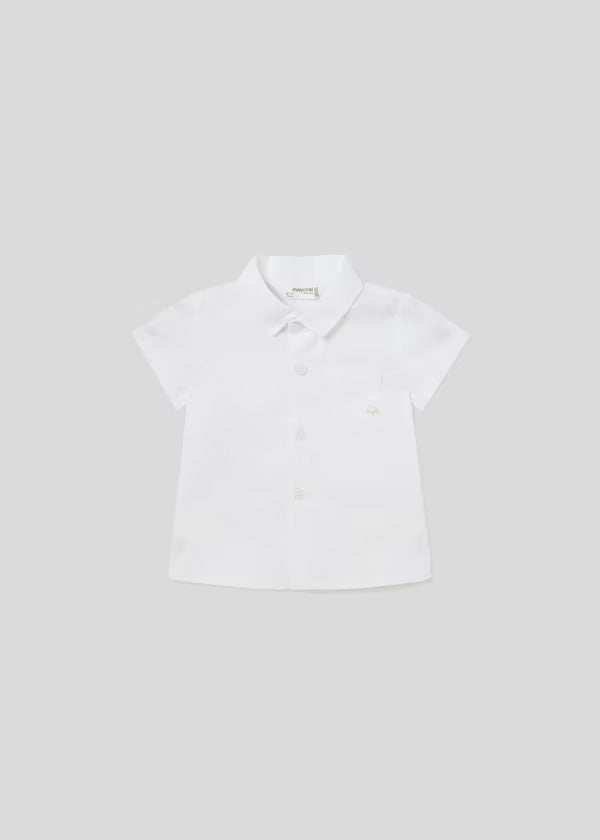 Mayoral Baby Boy Short Sleeve Shirt  1194-60 Blanco