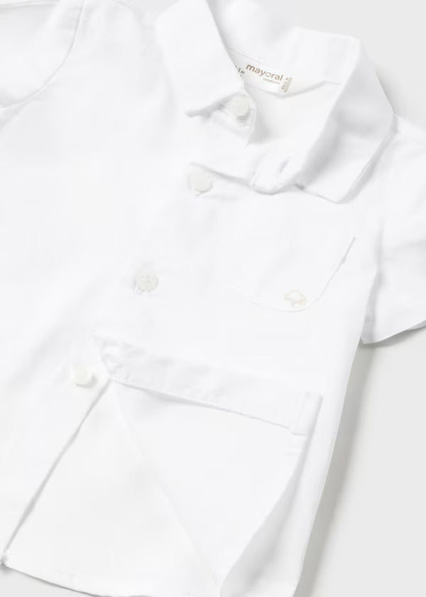 Mayoral Baby Boy Short Sleeve Shirt  1194-60 Blanco *