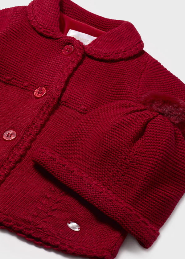Mayoral Baby Girl Knit Coat Sweater  2452-93  Rojo *