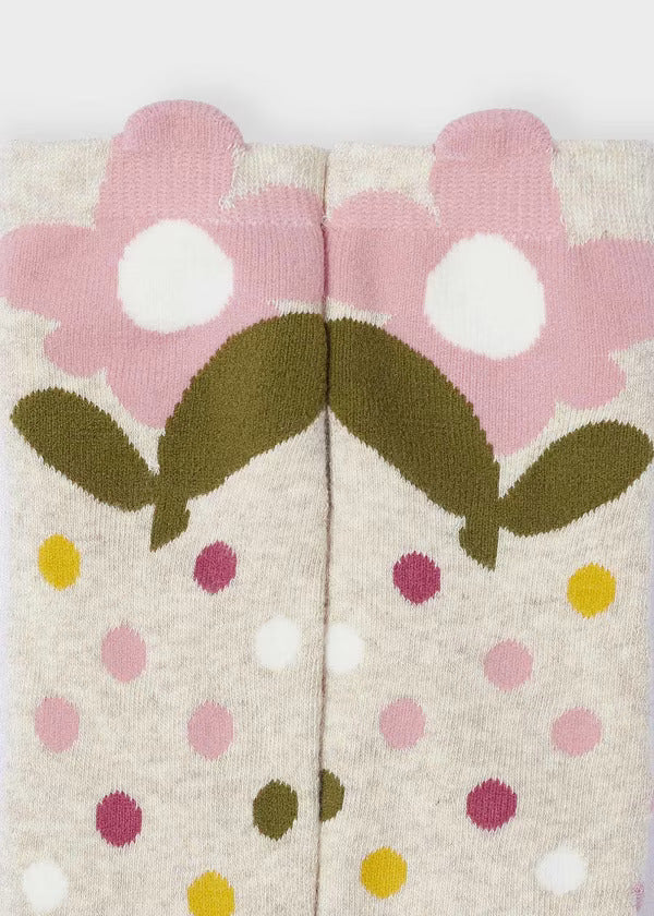 Mayoral Girls Non Slip Socks  10809-28  Rosado