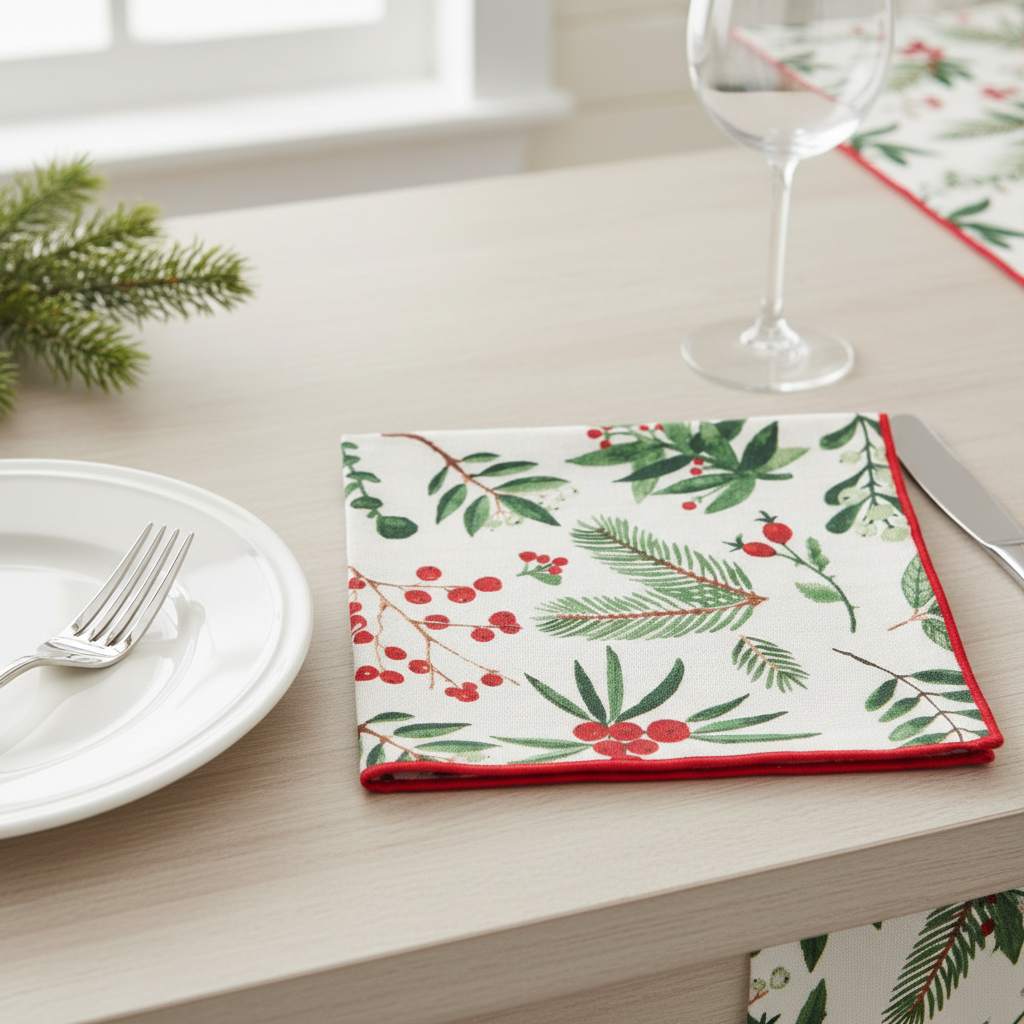 Danica Winterberry Napkin Set/4