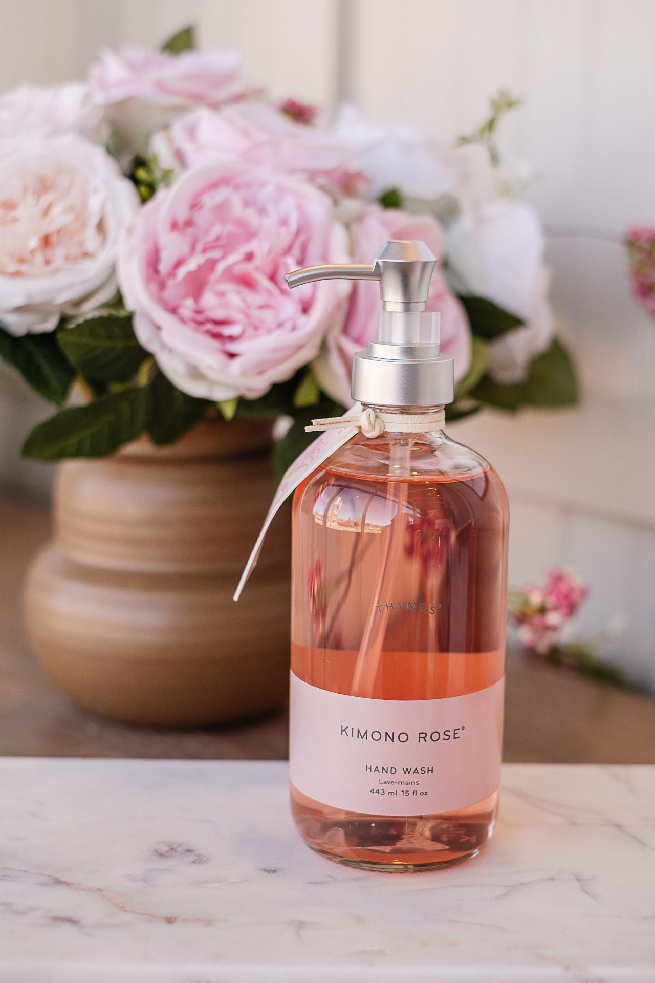 Thymes Kimono Rose Hand Wash - Glass Bottle