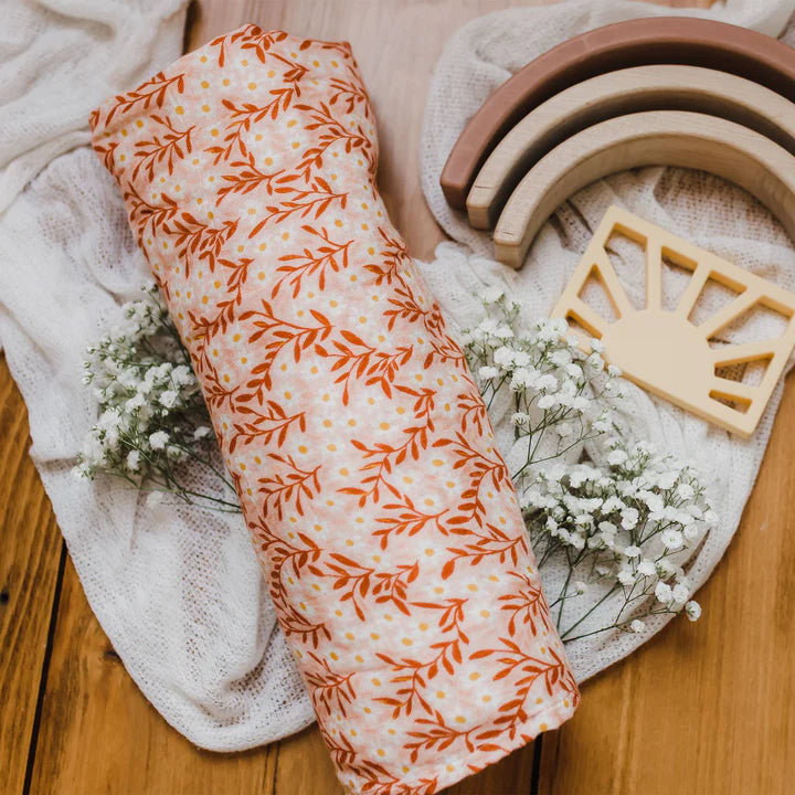 1Canoe2 Pink Daisy Baby Swaddle