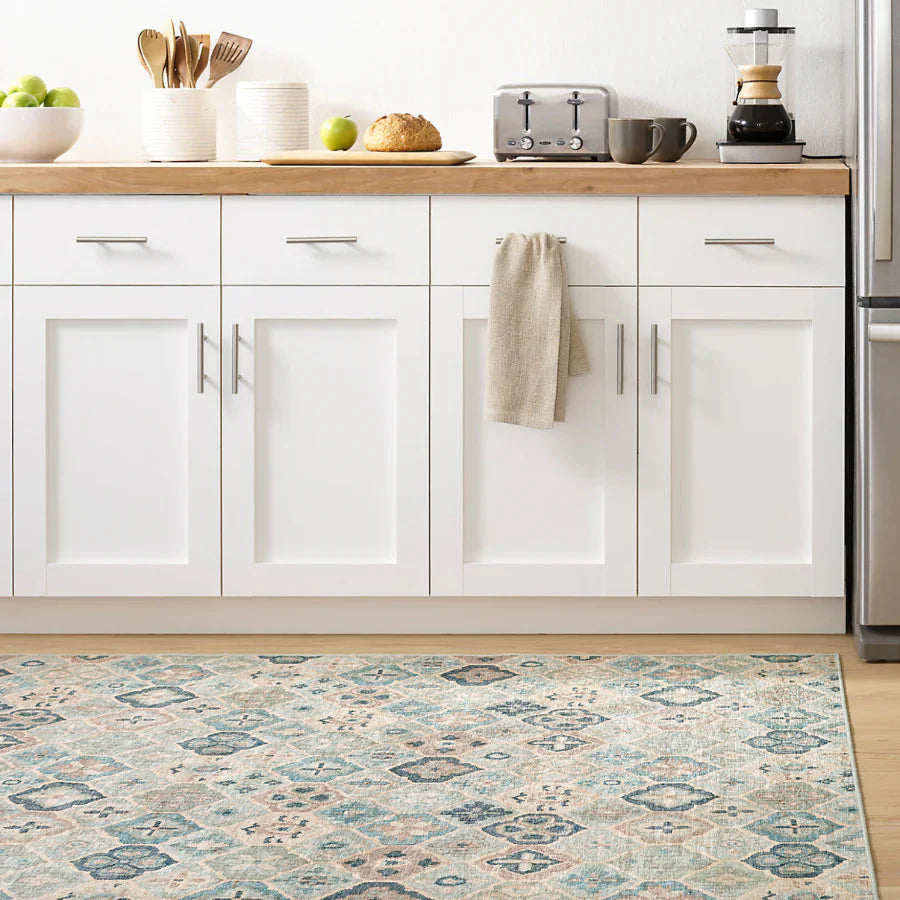 Pali Blue Washable Rug