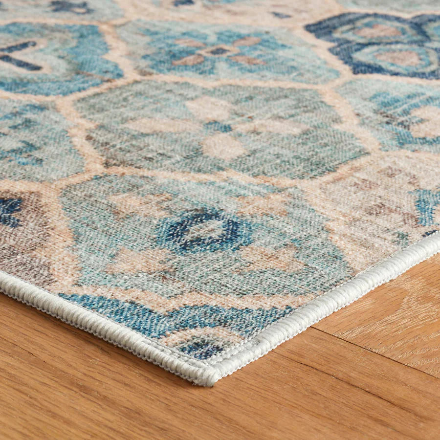 Pali Blue Washable Rug