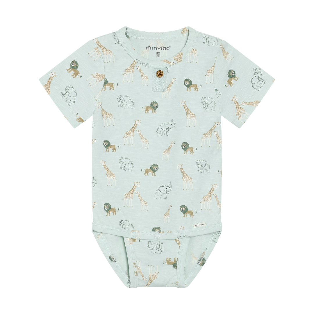 Minymo Baby Boy Short Sleeve Bodysuit   114347-8303