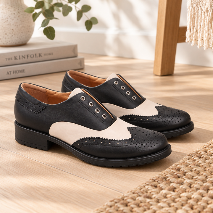 Miz Mooz Peabody Loafer  -  Black/Cream