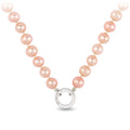 Pyrrha Knotted Freshwater Pearl Necklace With Talisman Clip  N28-133-TC-18  Pink
