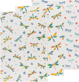 Danica Dragon Fly Bakers Flour Sack Teatowel Set/3