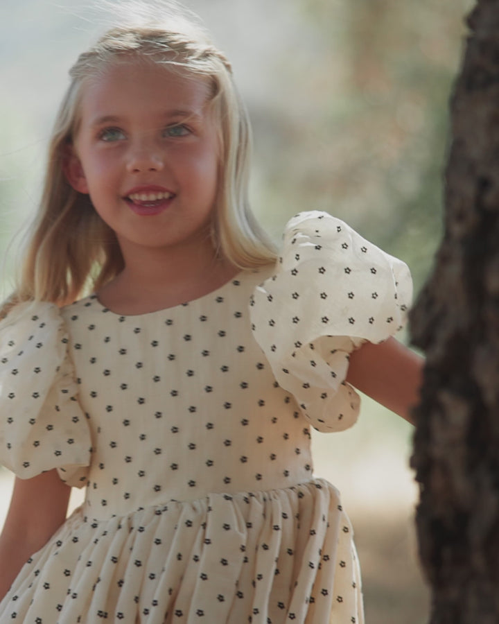 Noralee Girls Sofia Dress   NL090PRNC   Black Daisy