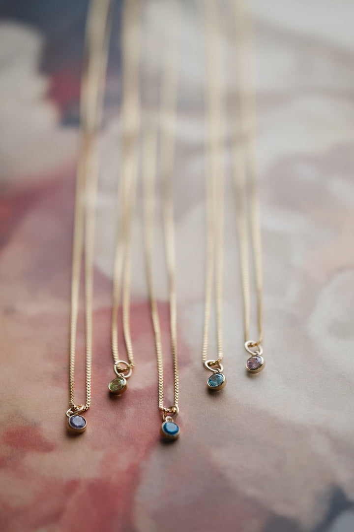 Lovers Tempo Gold-Filled Birthstone Necklace*