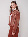 Charlie B Washed Out Corduroy Jacket C6252 Cinnamon