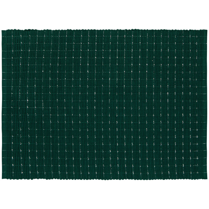 Danica Ribbed Spruce Silver Placemats