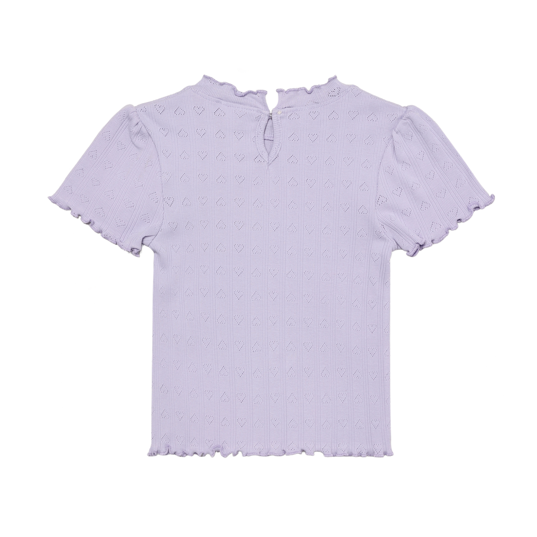 Enfant Girls Pointelle Short Sleeve Tee    220602-6111