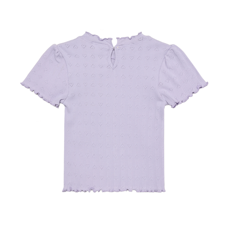 Enfant Girls Pointelle Short Sleeve Tee    220602-6111