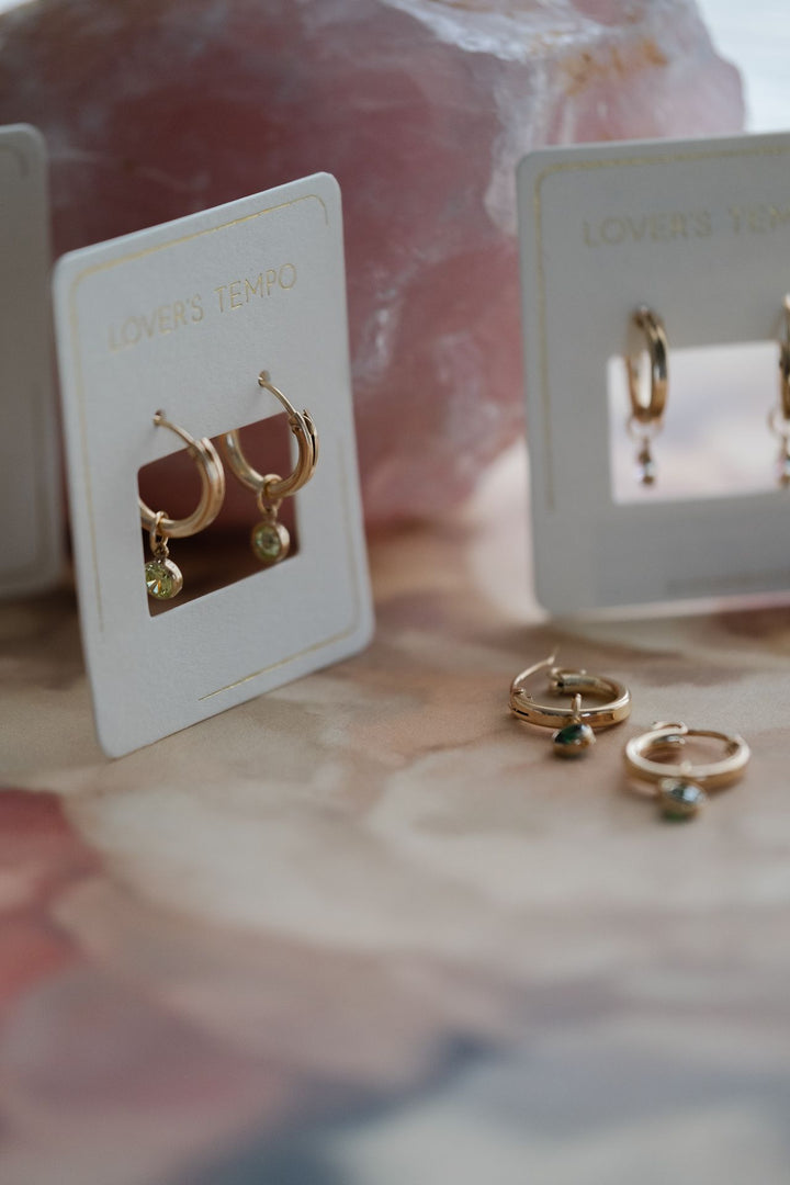 Lovers Tempo Gold-Filled Birthstone Hoop Earring*