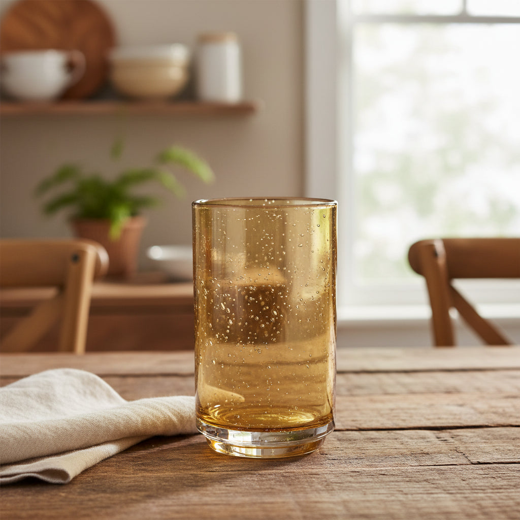 Danica Bubbled Tumbler - Amber