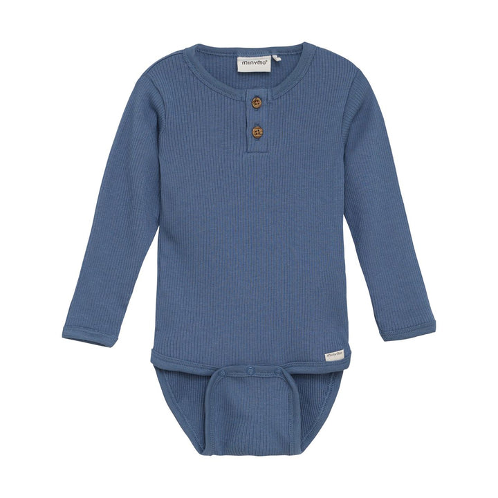 Minymo Baby Long Sleeve Rib Bodysuit  114052-7337