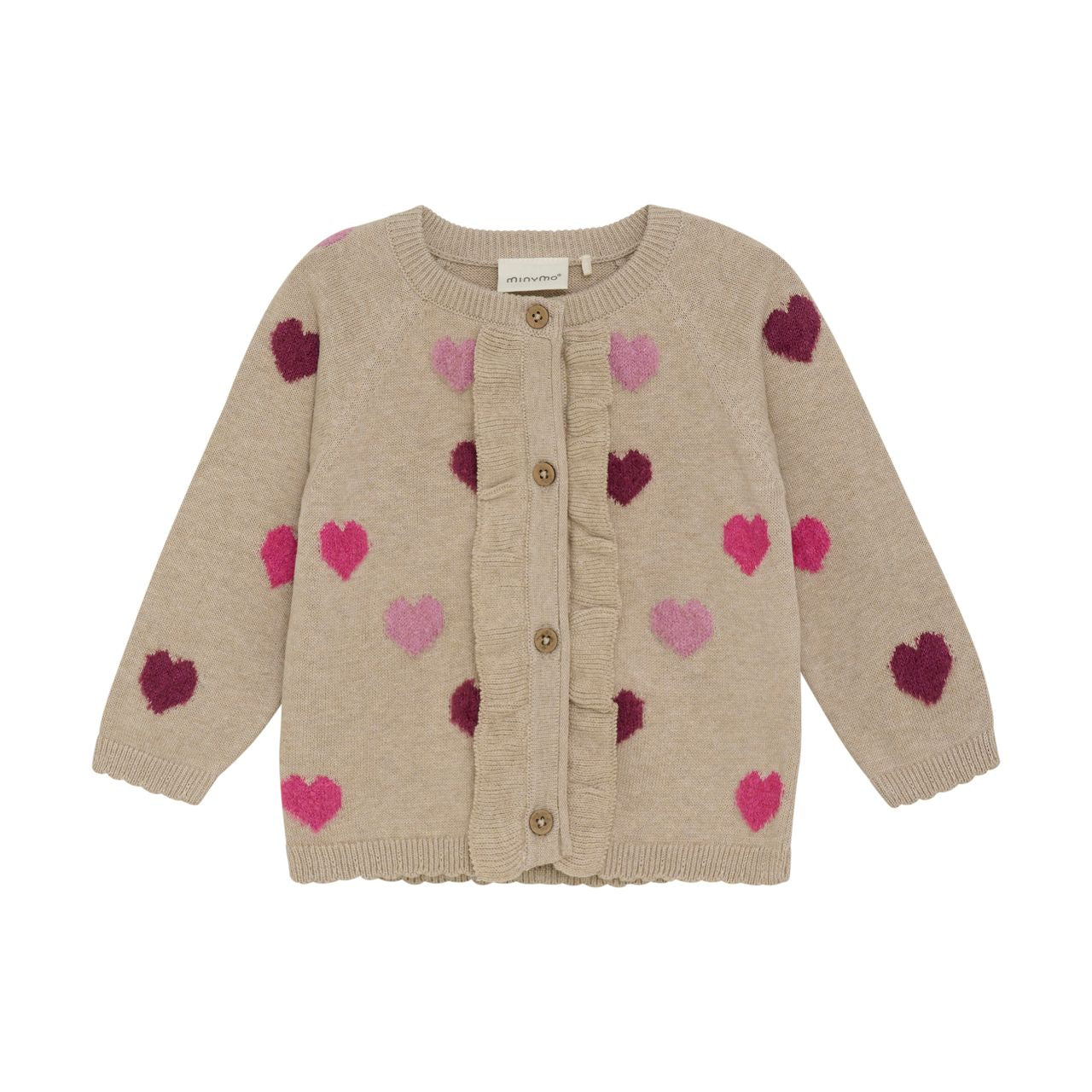 Minymo Baby Girl Heart Cardigan 114020