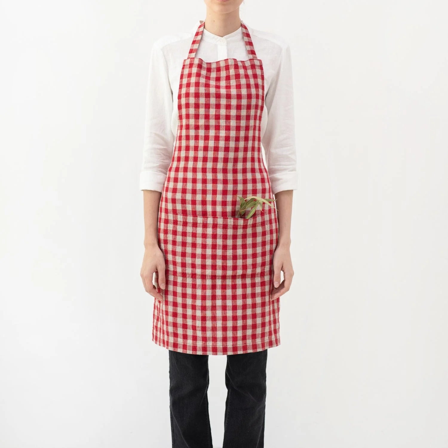 Linen Tales Red Gingham Daily Apron